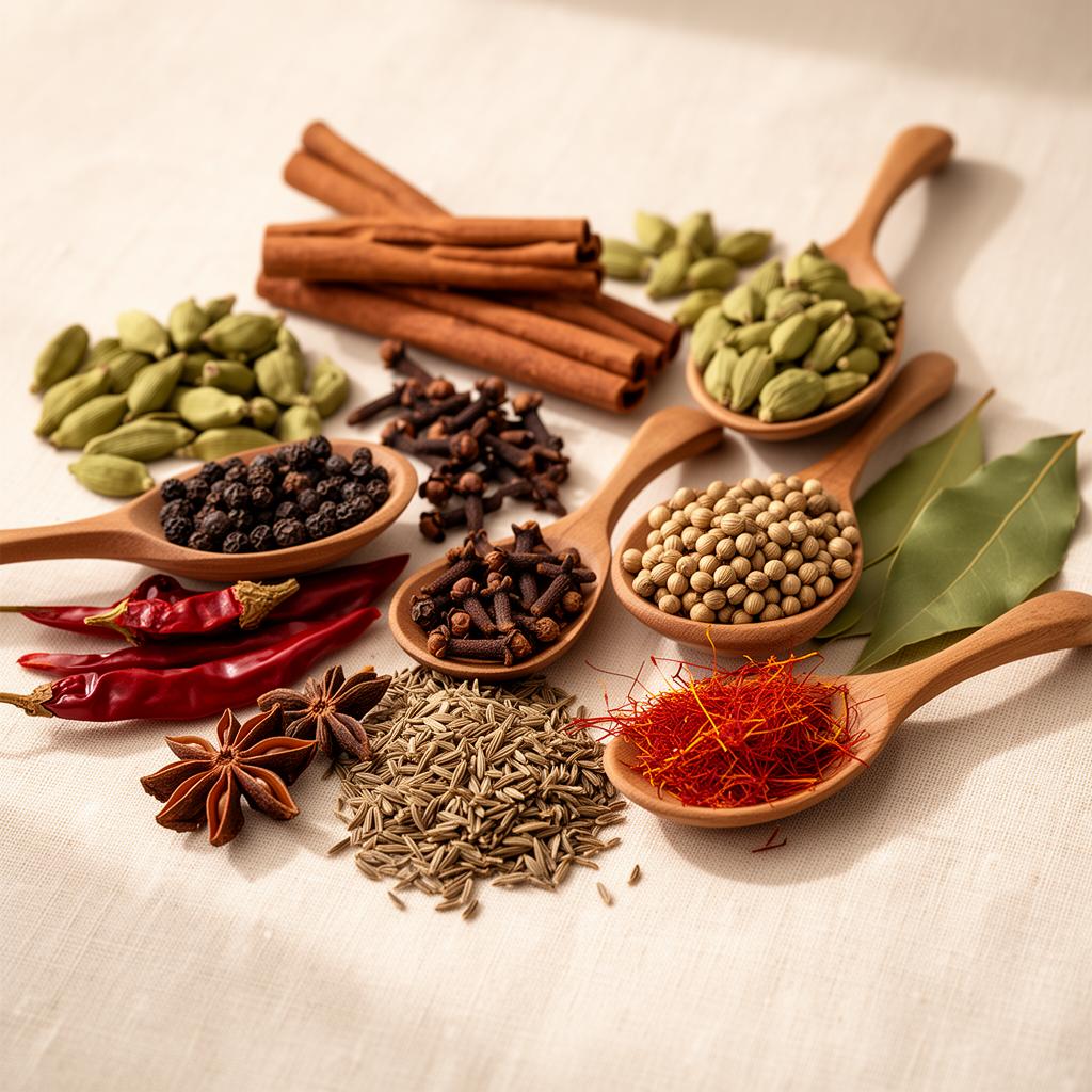 Whole Indian spices